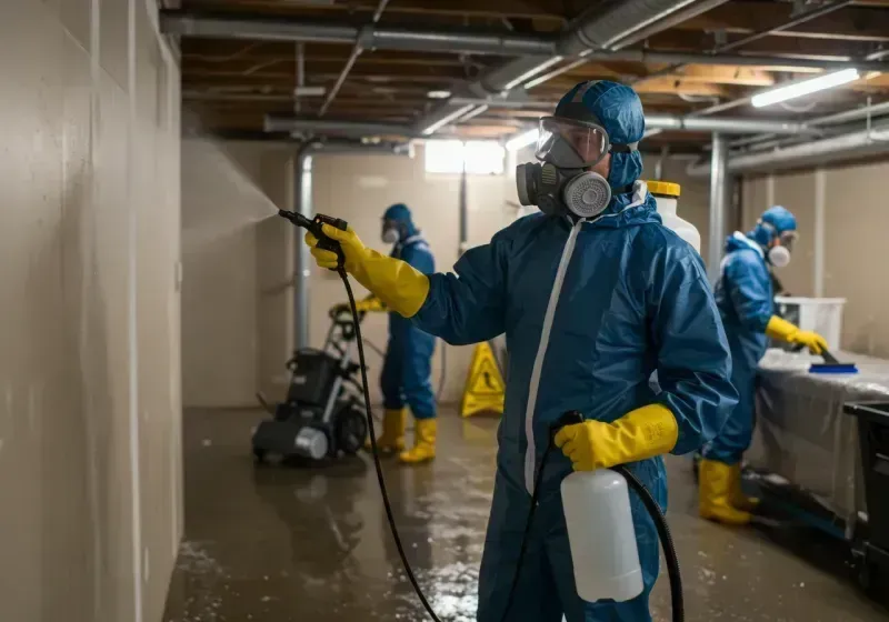 Basement Sanitization and Antimicrobial Treatment process in Shady Shores, TX