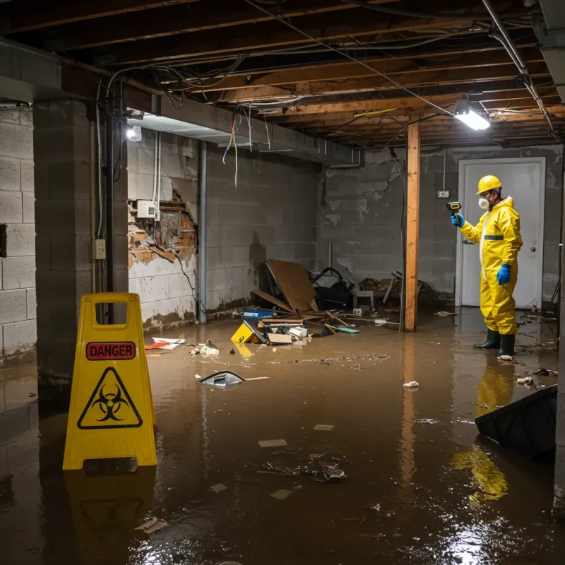 Flooded Basement Electrical Hazard in Shady Shores, TX Property